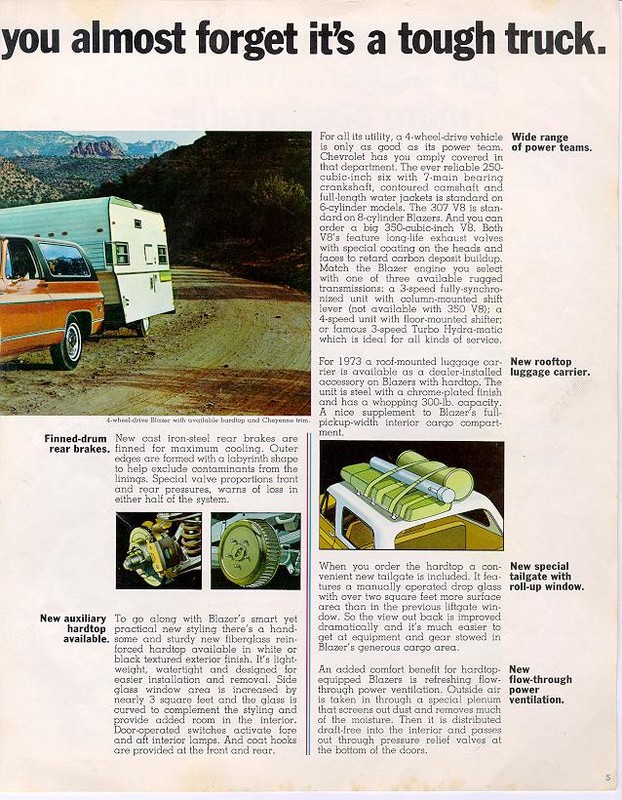 1973 Chevrolet Blazer Brochure Page 8